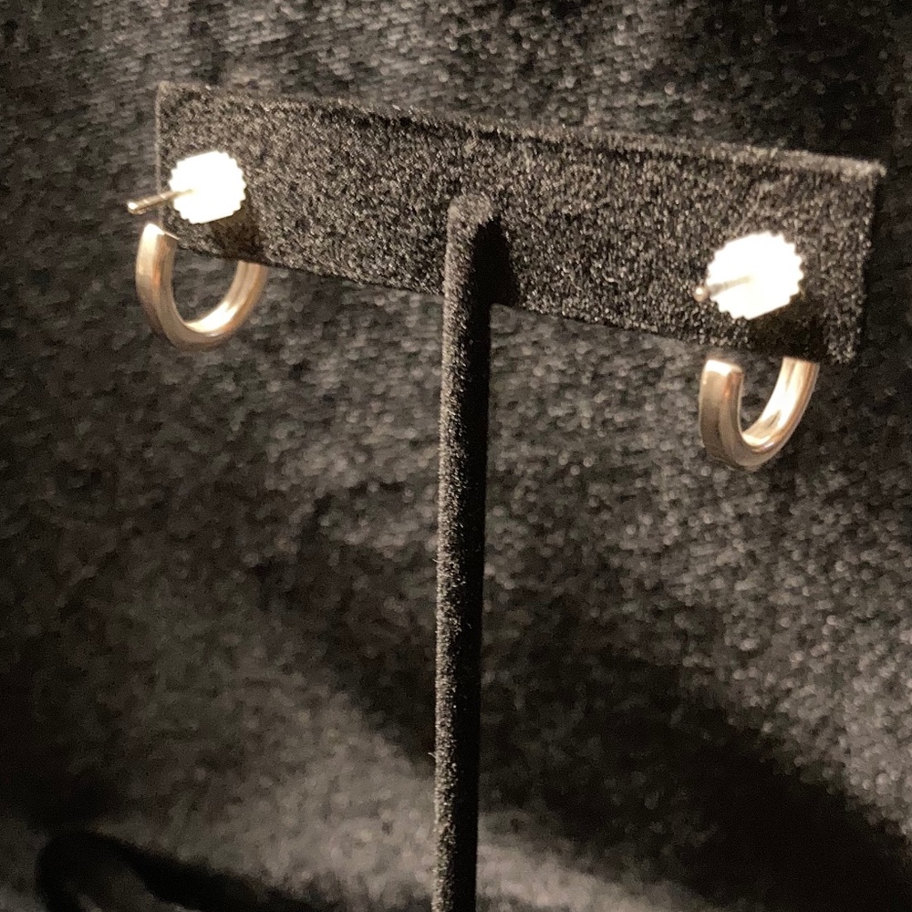 Silver Hoops, Large & Small - 3 Different Pairs - image 2